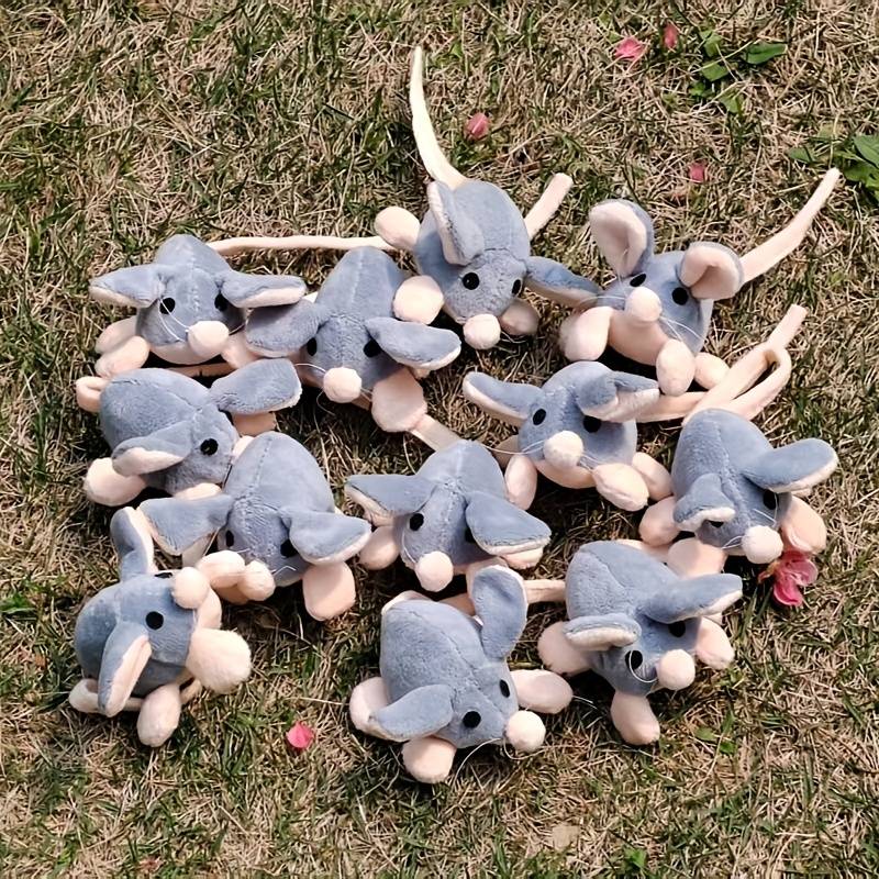 Toy Dolls Quantity 6pcs Gray Big Eared Mouse