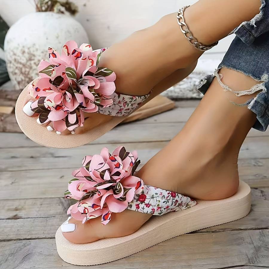 Ladies Summer Flip Flops Pink Color Uk 10