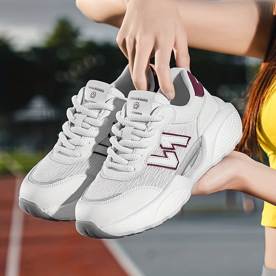 Women S Sneakers Color White Red Sizeuk 5.5