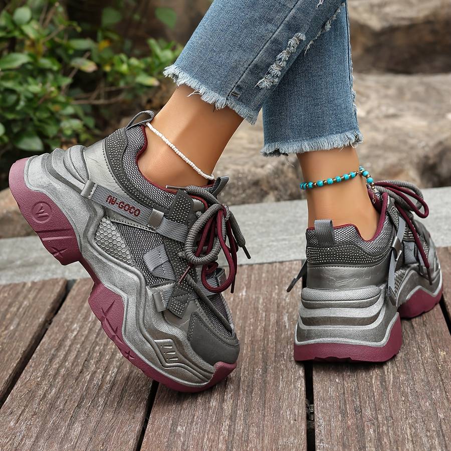Women S Sneakers Color Claret Sizeuk 2.5