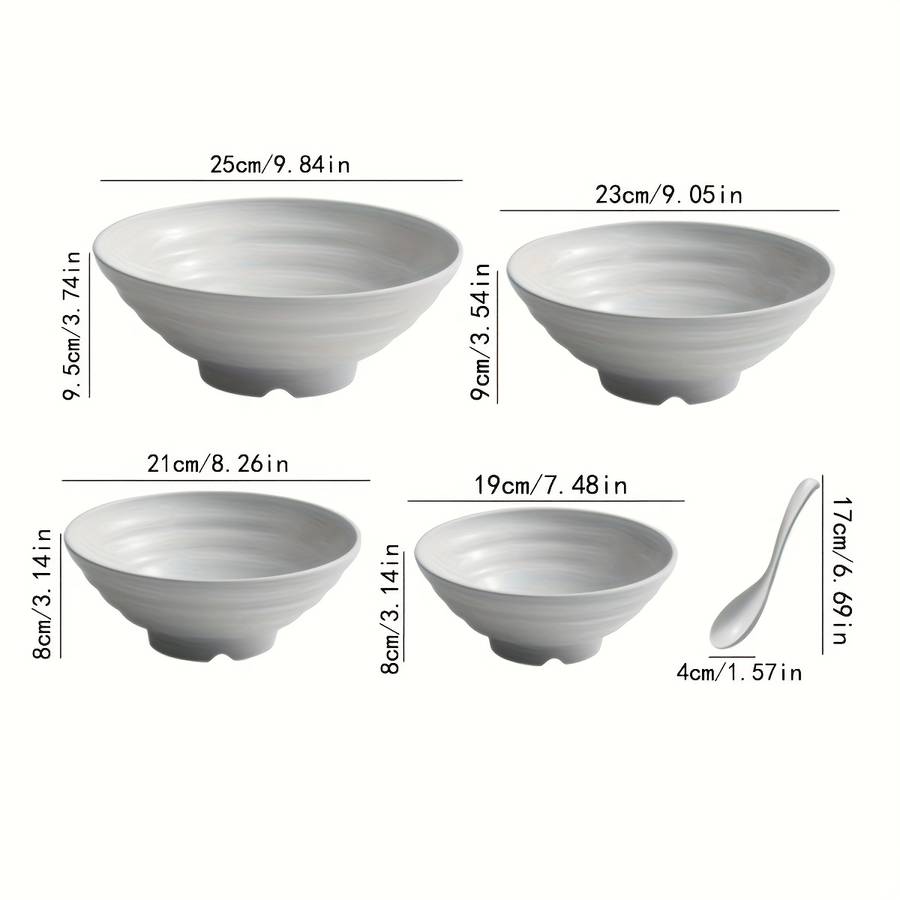 Bowl Color 25Cm White  Spoon