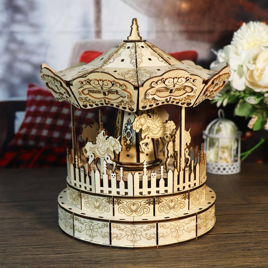 3D Puzzle Musical Instrument Model Style Carousel