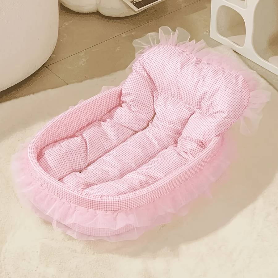 Pet supplies color Cute Green Model Three    piece set   nest  Add  mat  Add  lace  60x 40x 13 cm