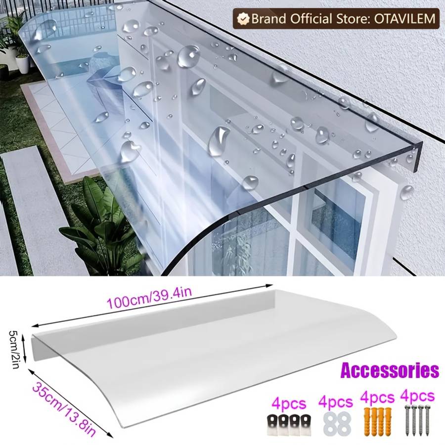 Shade Awning Size Length: 60Cm23.6In Itemsextended Length Width: 45Cm17.7In