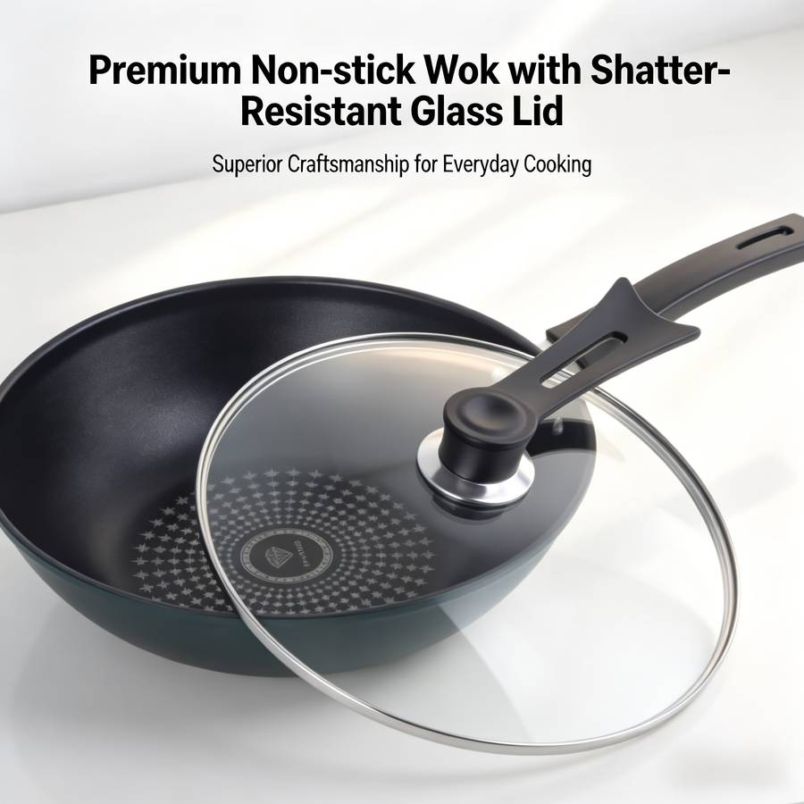 Frying Pan Color 28Cm Green Woklid Included