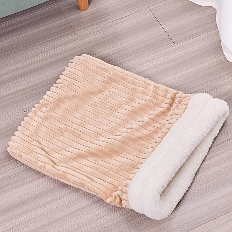 Pet supplies color Thickened Striped Velvet Gray size L  recommended For Pets Within 20 Catties