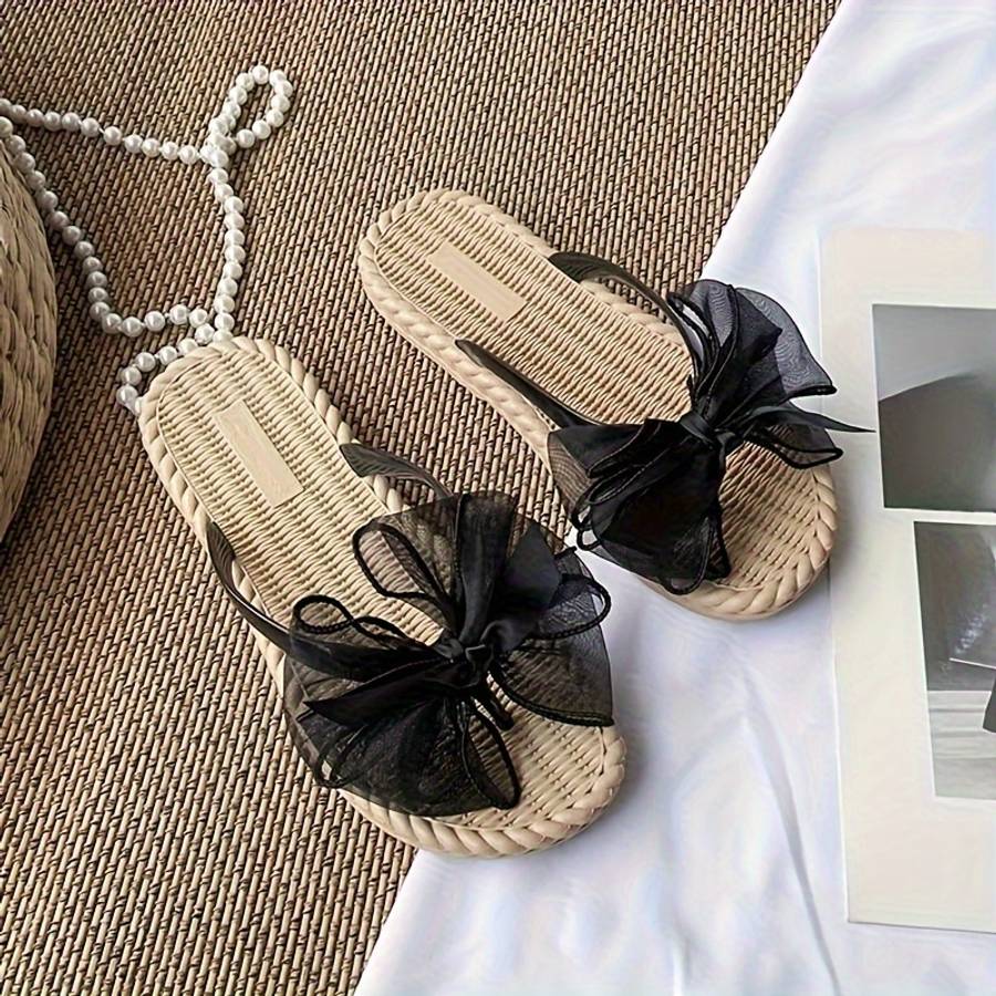Ladies Summer Flip Flops Black Uk 4.5-5