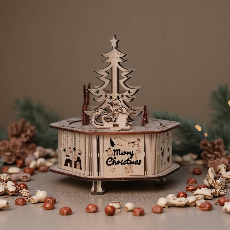 3D Puzzle Musical Instrument Model Items Christmas Music Box