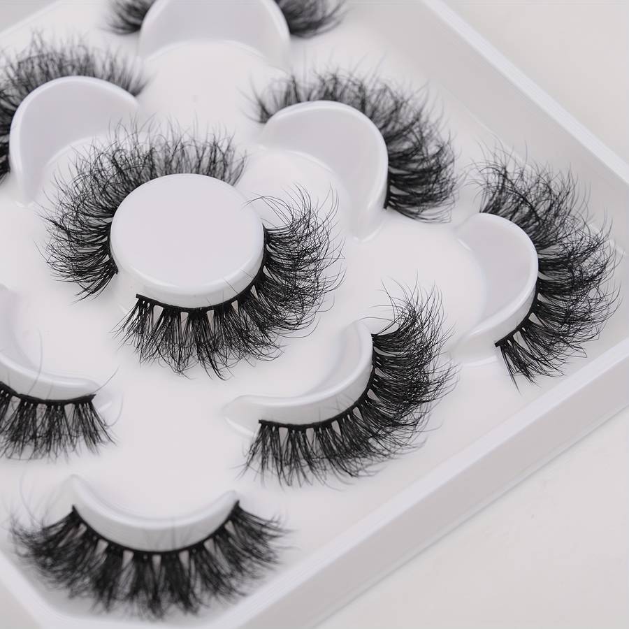 5 Pairs Natural Volume Cluster Lashes Quantity Elht 5d X8