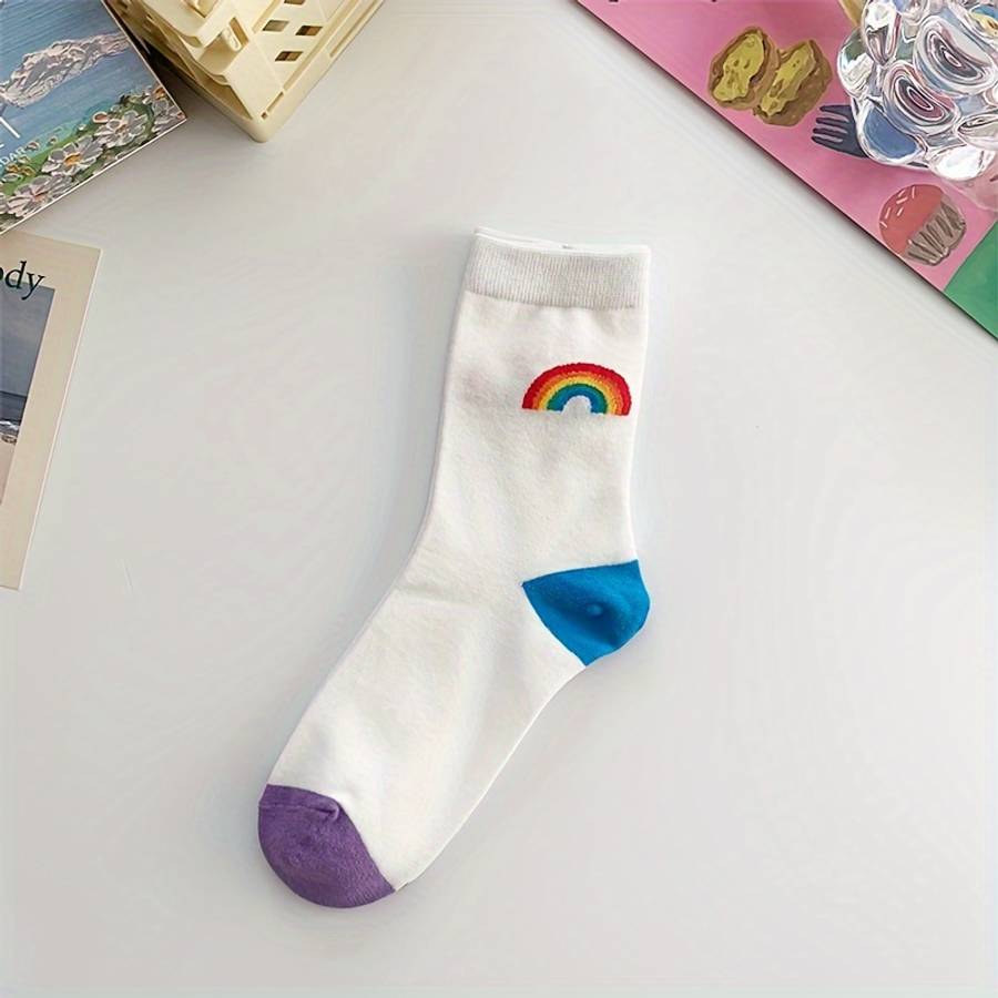 Women S Socks Color Mixed Color 5 Pairs Size Onesize