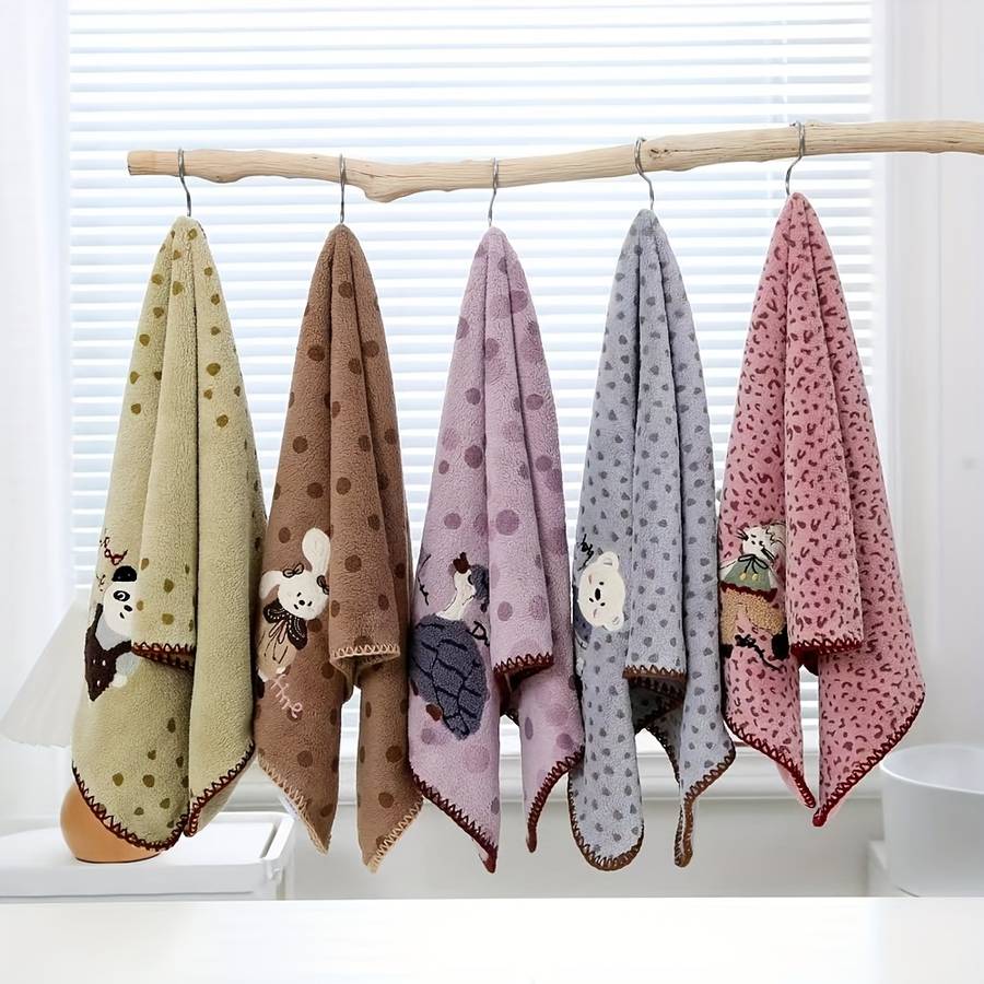 Towel Color 3 Strips Pink  Green  Brown