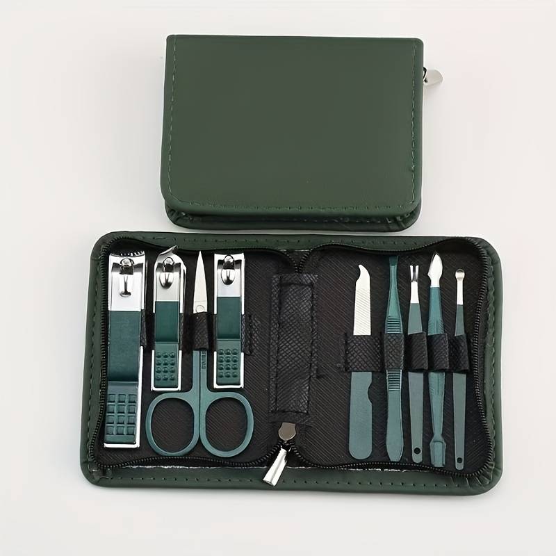 9-Piece Blue And Red Gradient Nail Clipper Set