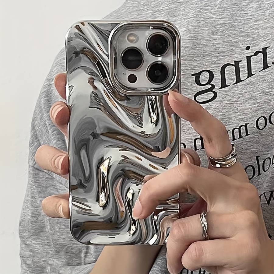 1Pc Silvery For iPhone 14 Pro Phone Case Phone Cover