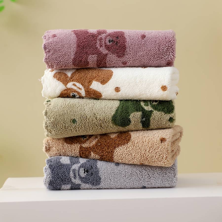 Towel Color 5Piece Mixed Color Bear Set