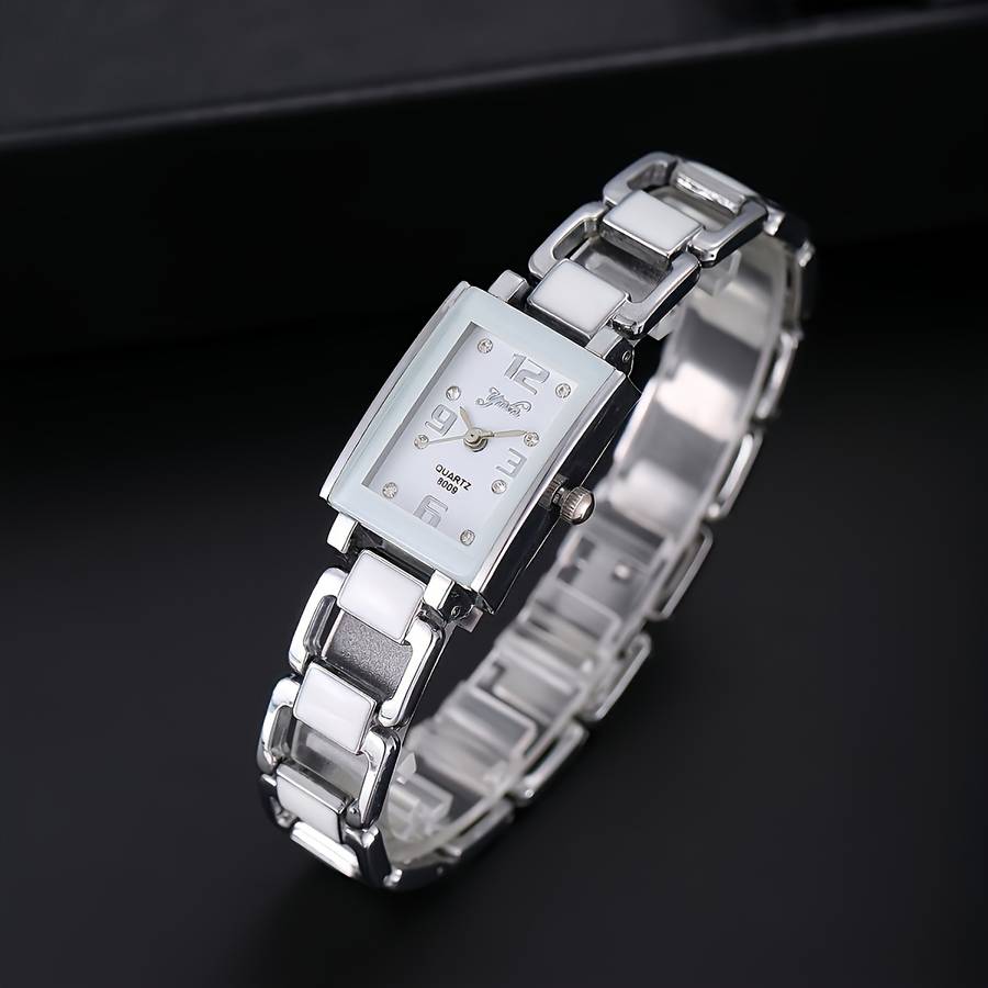 6Pcs Multifunctional Women Watches Quartz Movements Alloy Cases Square Ladies