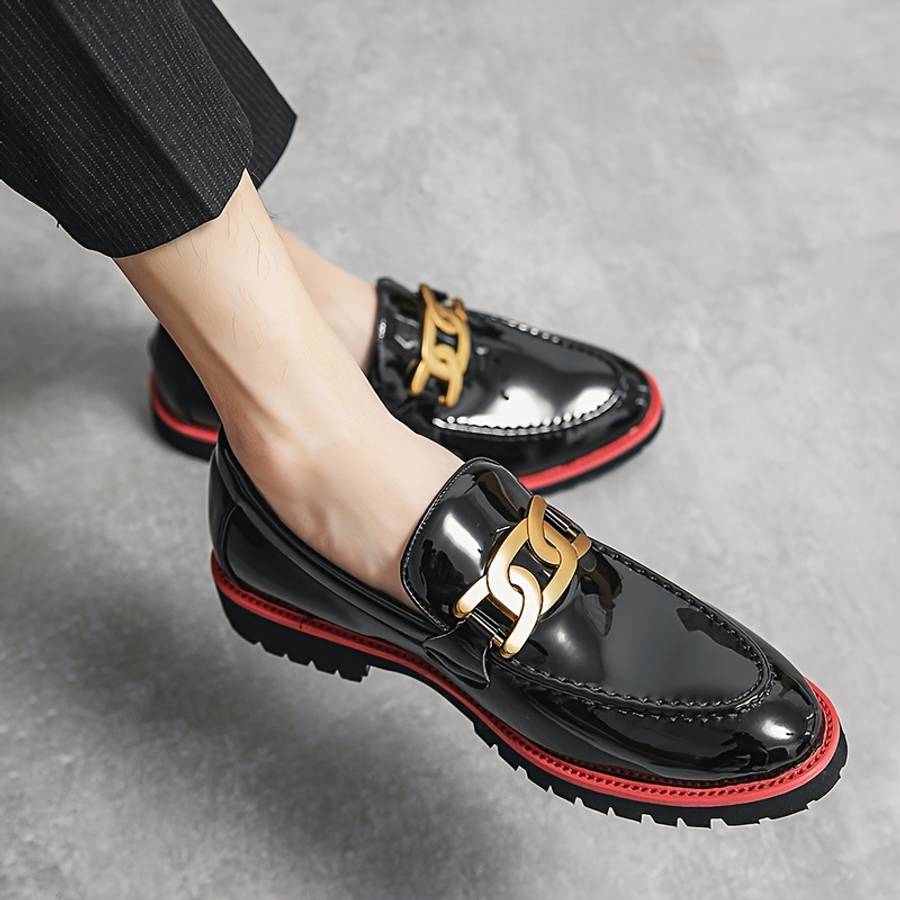 Mens Leather Shoes Color Black Sizeuk 8