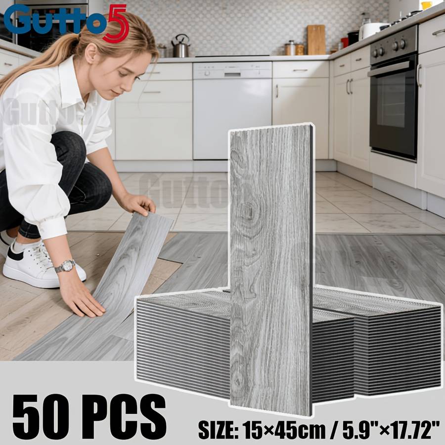 Self Adhesive Floor Stickers Medium Gray 100 Pcs Covers 6.75O