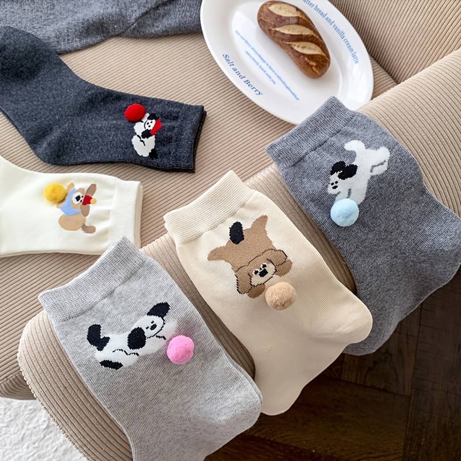 Women S Socks Color Five Pairs Size Asian Onesize
