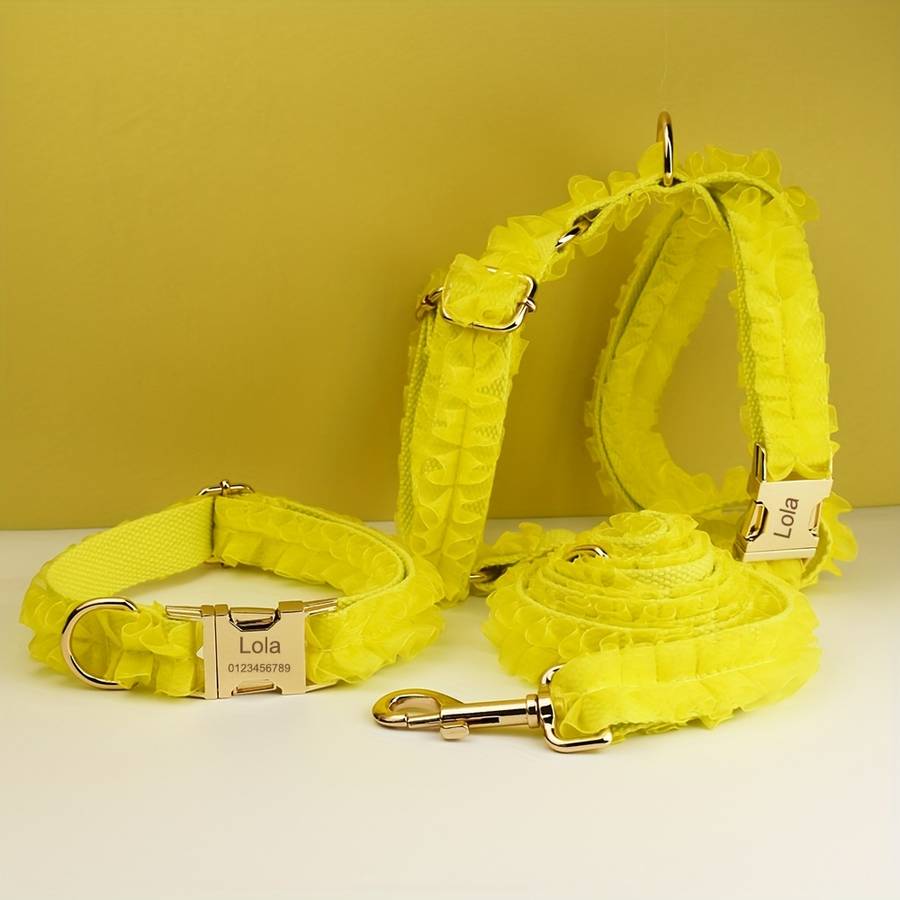 Dog Leash Color White Lace Lace 3Pcs Size M