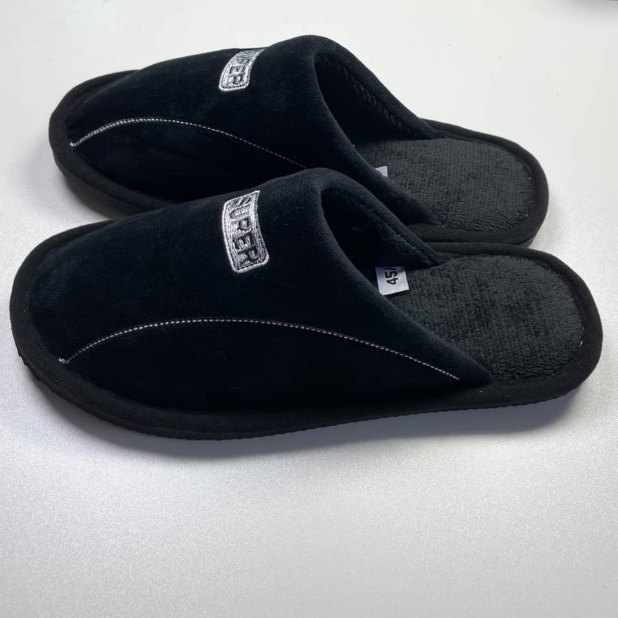 Cotton Slippers Color Black Sizeuk 6.5-7