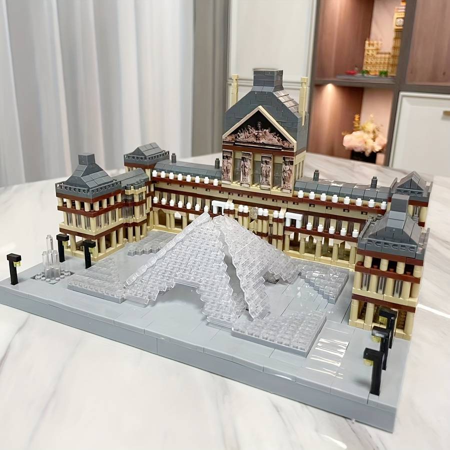 Building Toy Architectural Model Toy Set Items The Louvre 2513Pcs