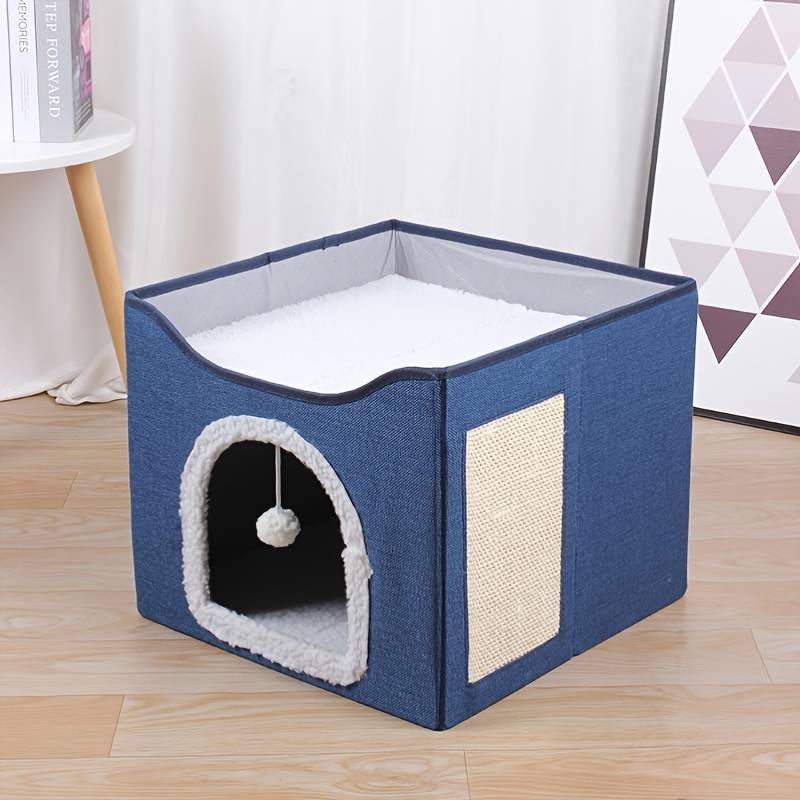 Pet Supplies Color Cat Bed Classic Style Blue