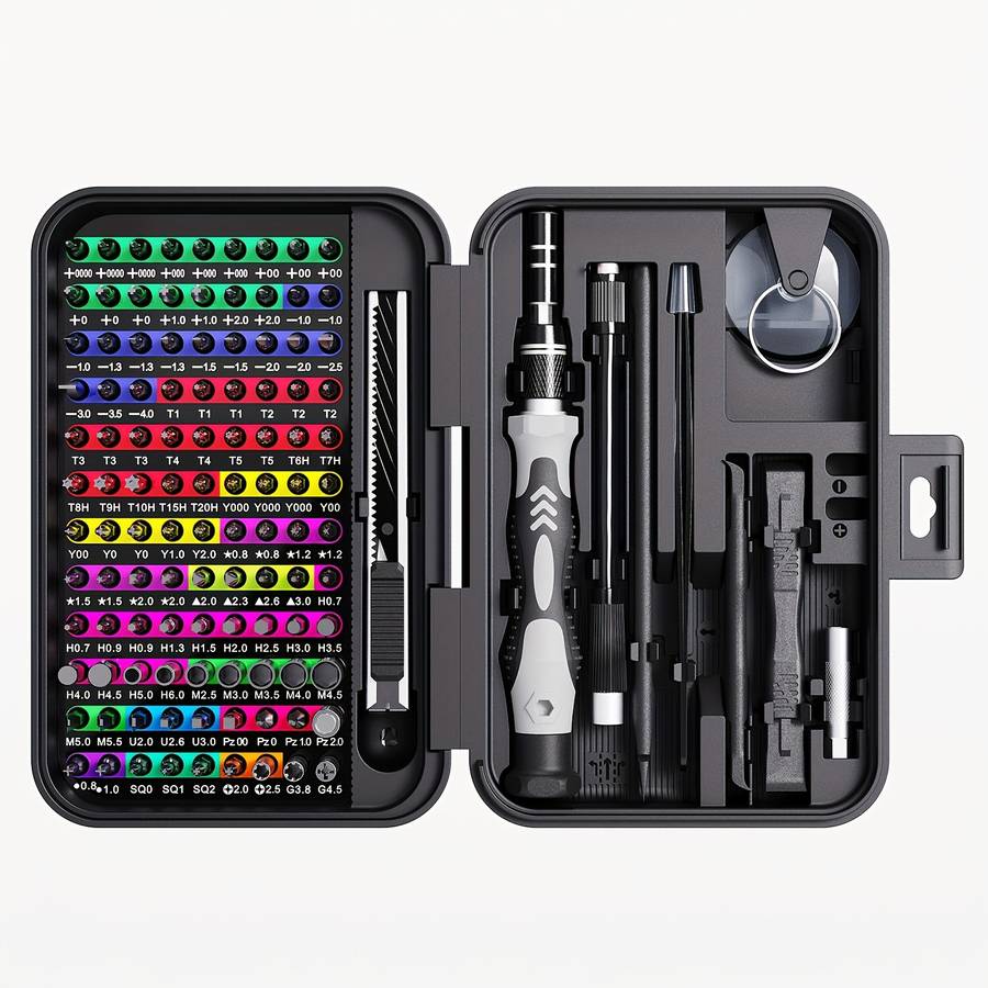 Screwdriver Bit Tool Set Color Black 132 In 1