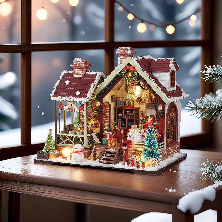 Building Toy Architectural Model Toy Set Items Christmas House