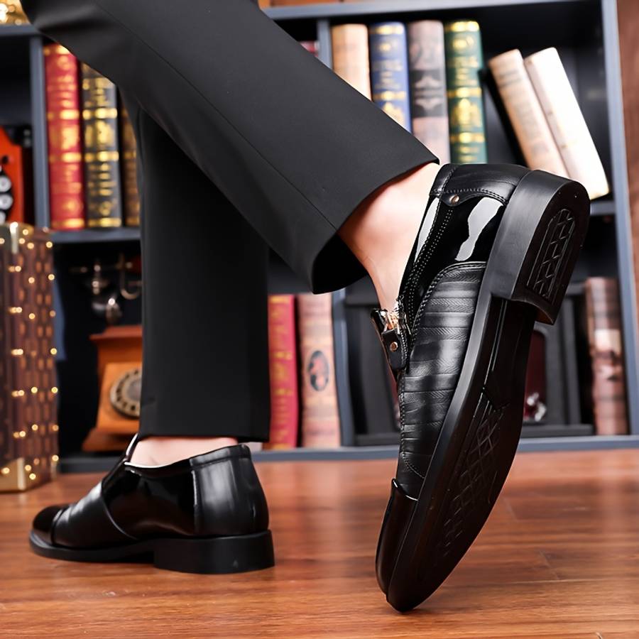 Mens Leather Shoes Color Classic Black Sizeuk 8