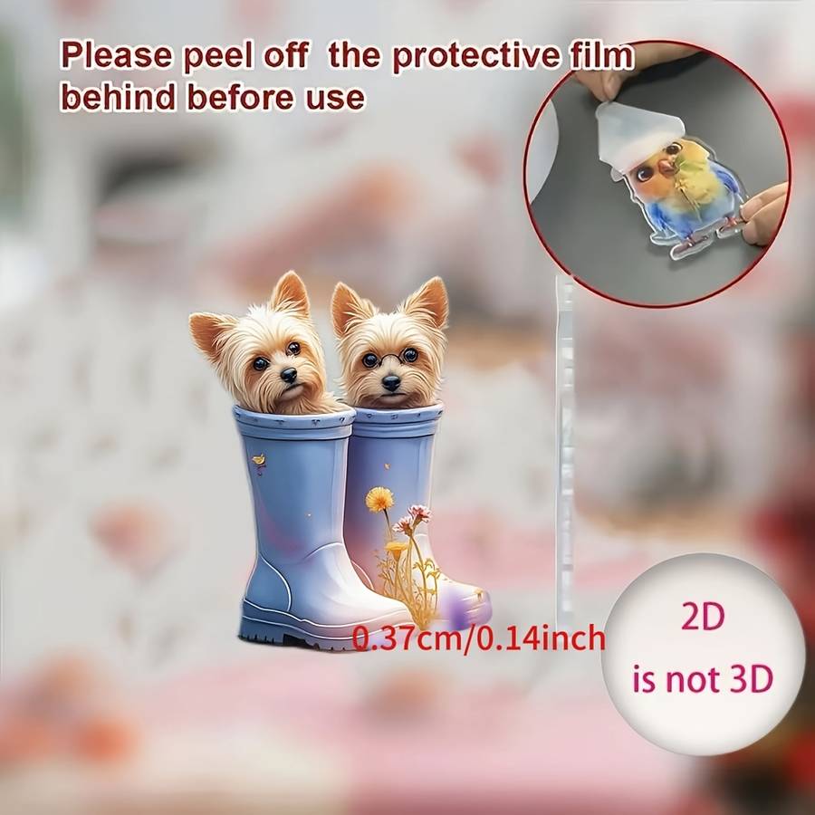 Keychain Ornament Style Adorable Puppy Inside The Boot