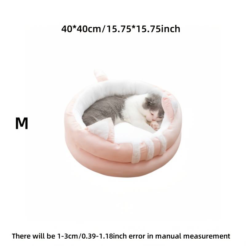 Pet Supplies Color Half Enclosed Cat Bed Pink Size 40 X 40Cm