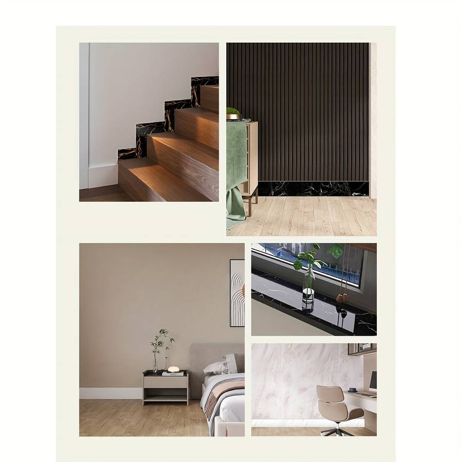 Skirting Board Gray Base Stone Pattern Size 4.72In*23.62In12Cm*60Cm