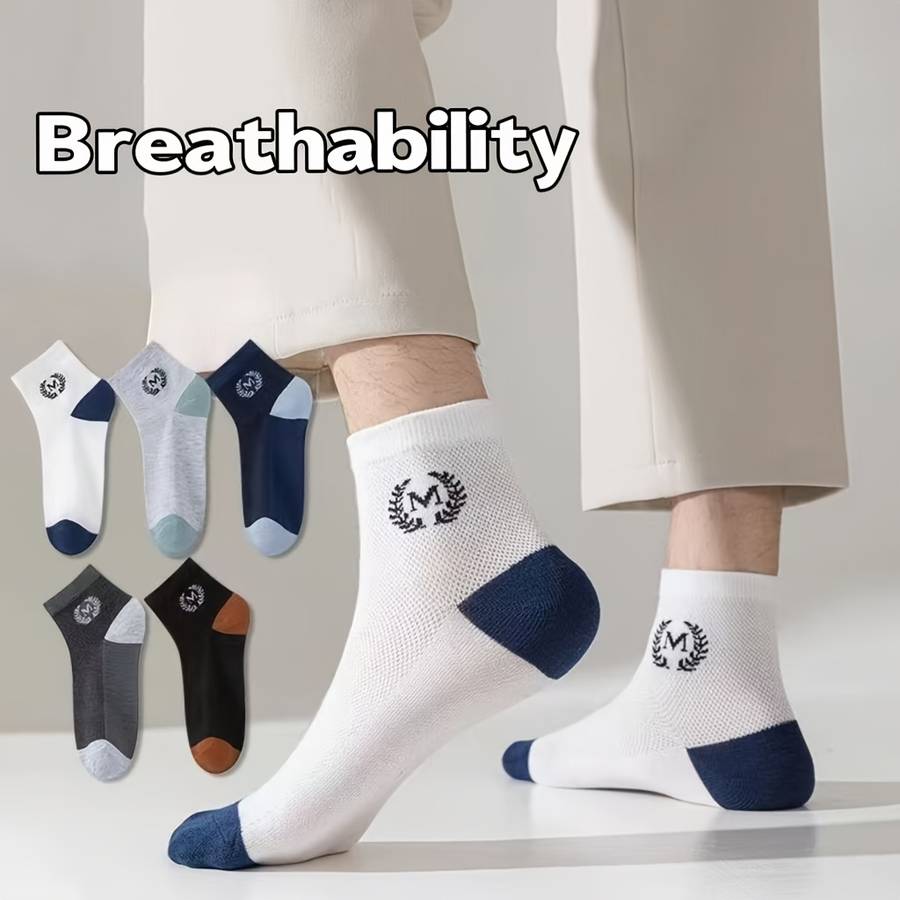 5 PairsColor Mixed Pack One Size High Elastic Socks