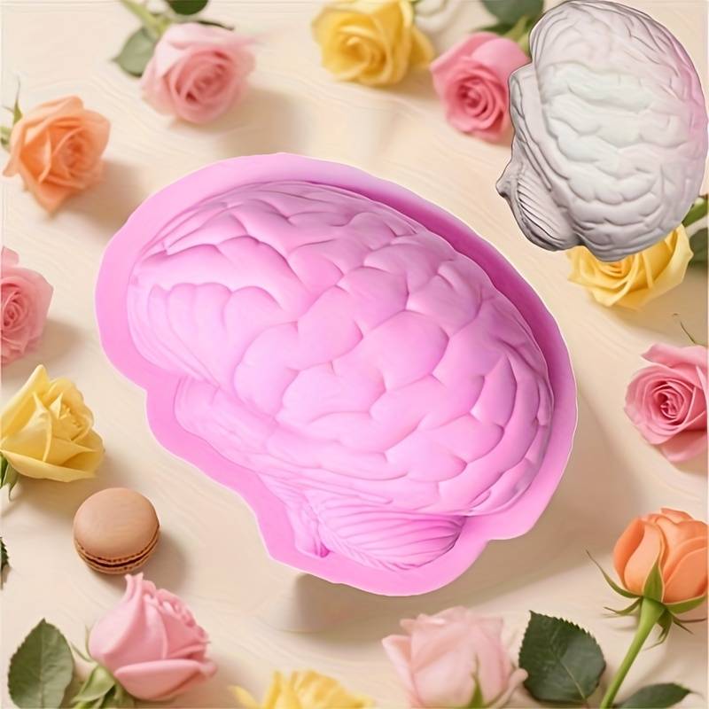 Suitable For Baking Molds Color Pink Brain