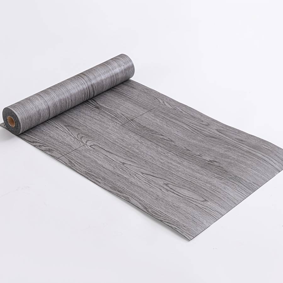 Self Adhesive Floor Stickers Dark Gray Wood Grain 3Rolls