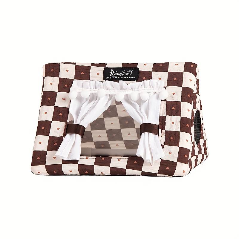 Pet supplies color Brown Plaid size S
