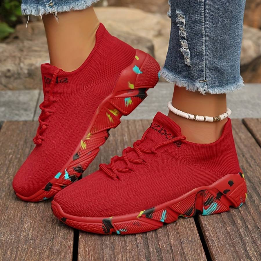 Women S Sneakers Color Red Sizeuk 6.5