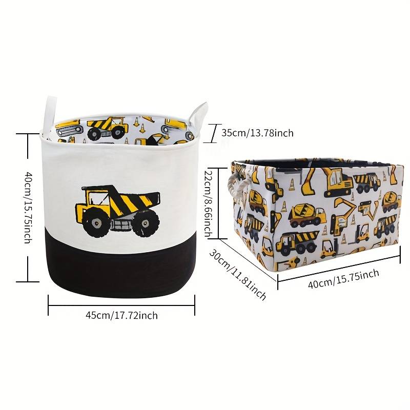 Storage And Organizationcolor Embroidered Excavator Letter Oval Bucket