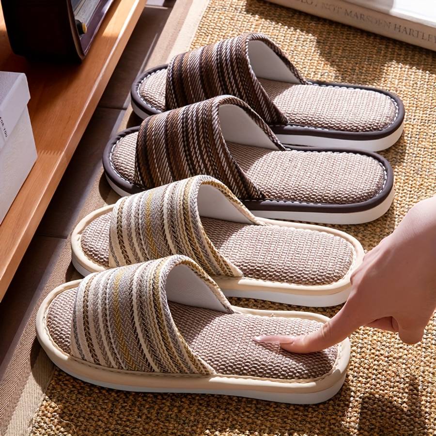 Cotton Slippers Color Navy Blue Sizeuk 4.5-5