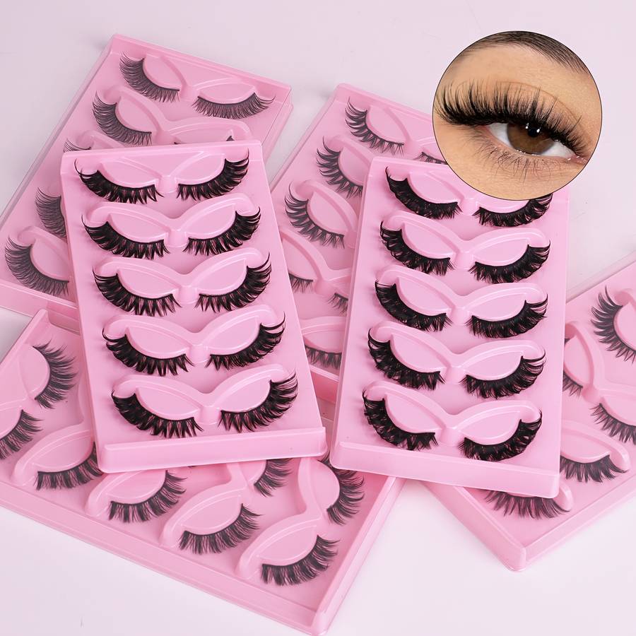 5 Pairs 3d C Curl Individual Lashes Style 5 12mm