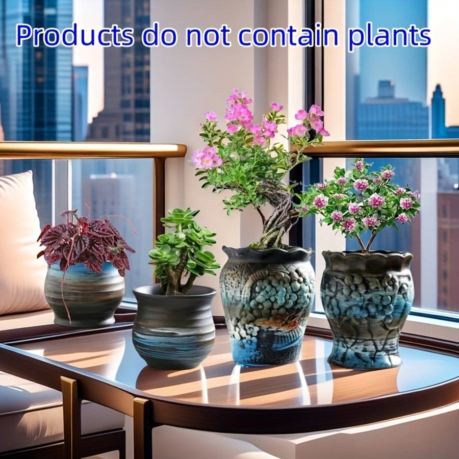 Flowerpot Style Moonset Star Old Village 4Pcs