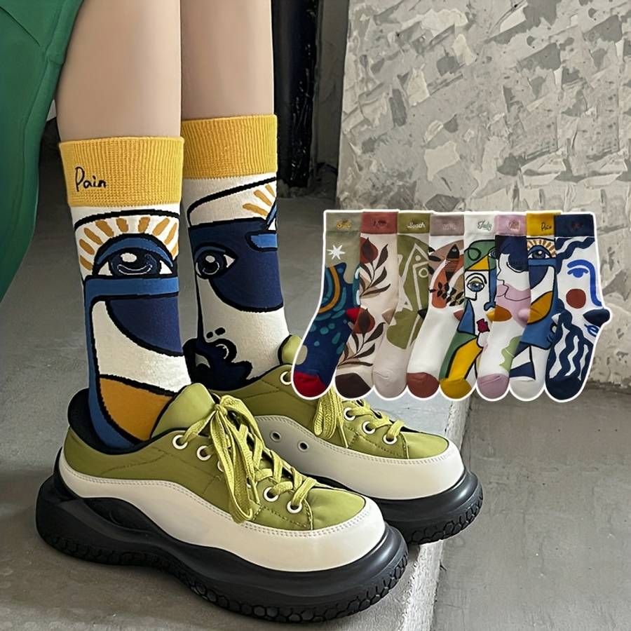 Women S Socks Color PinkRedYellowWhite In 4 Pairs Size Onesize