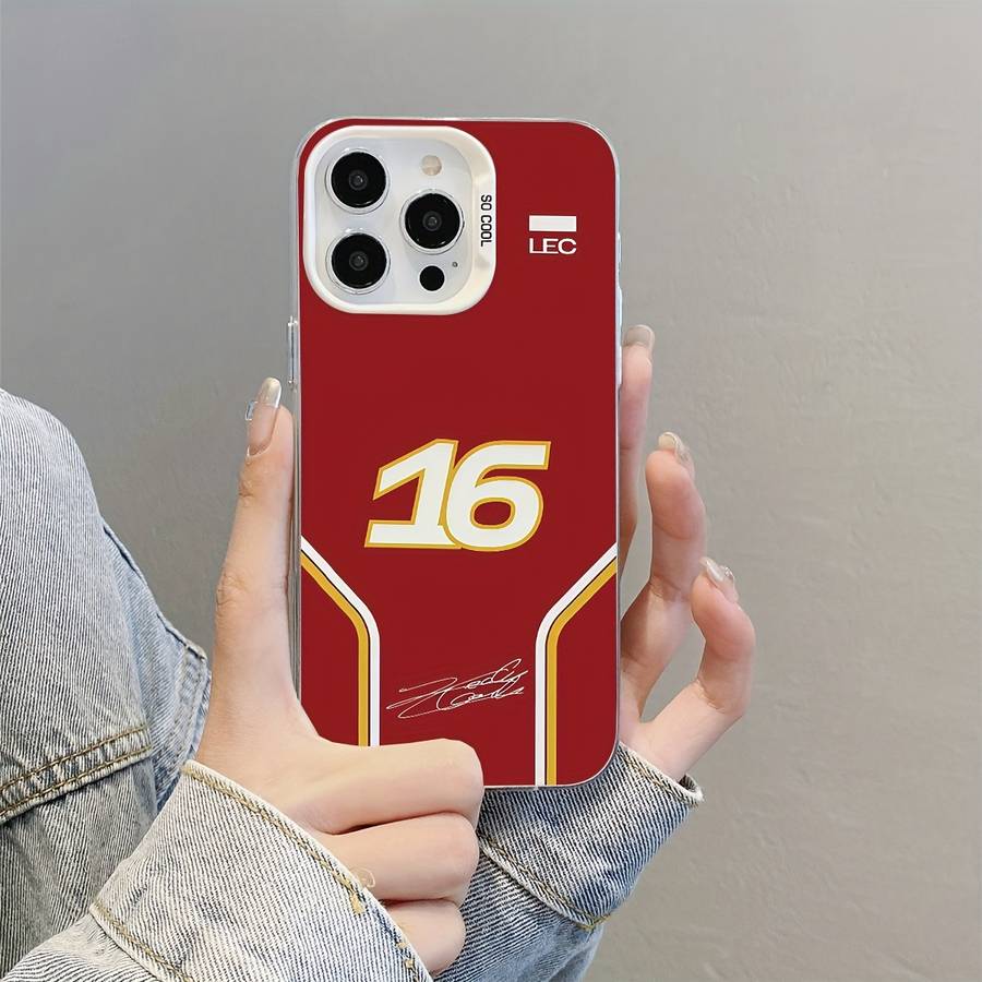 1Pc Mixed Color For iPhone 15 Pro Max Racing Driver No 16 Phone Case