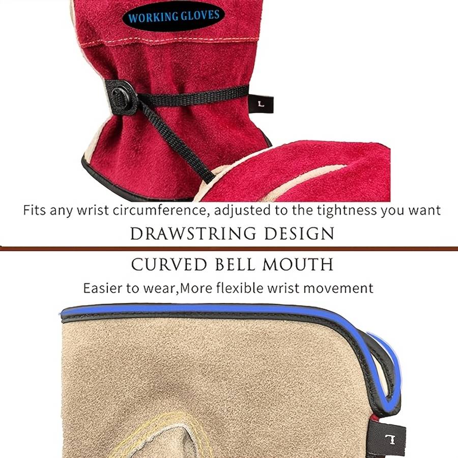 Work Gloves Color Red Sizes