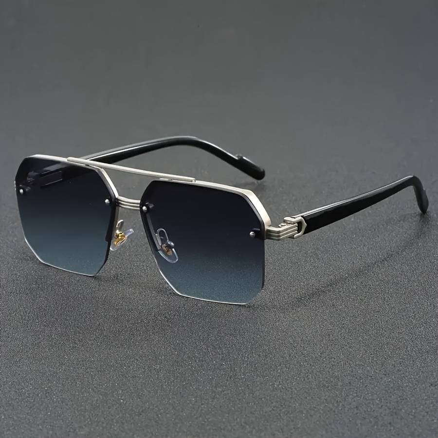 Mens Glasses Color Golden Frame Gray Orange Lens