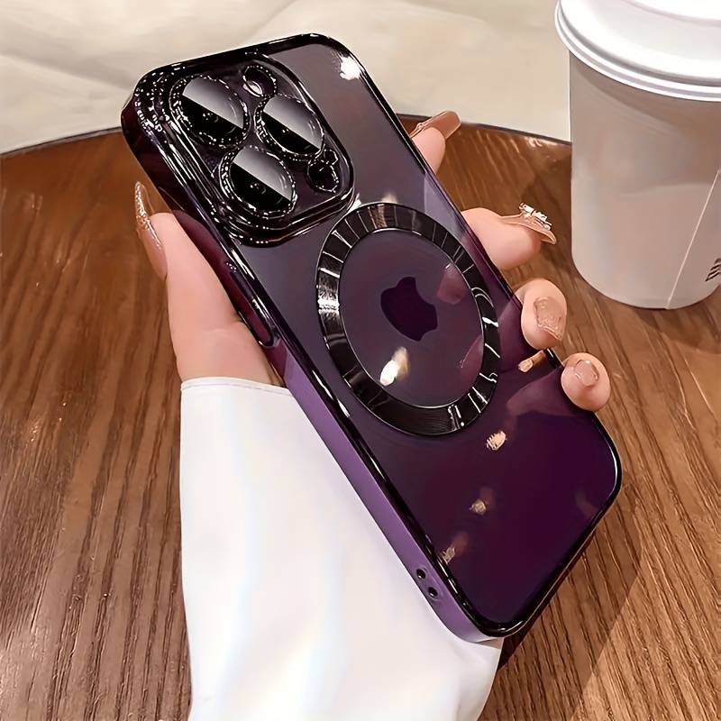 1pc Black For iPhone 13 Pro Max Sleek And Luxurious Transparent Phone Case