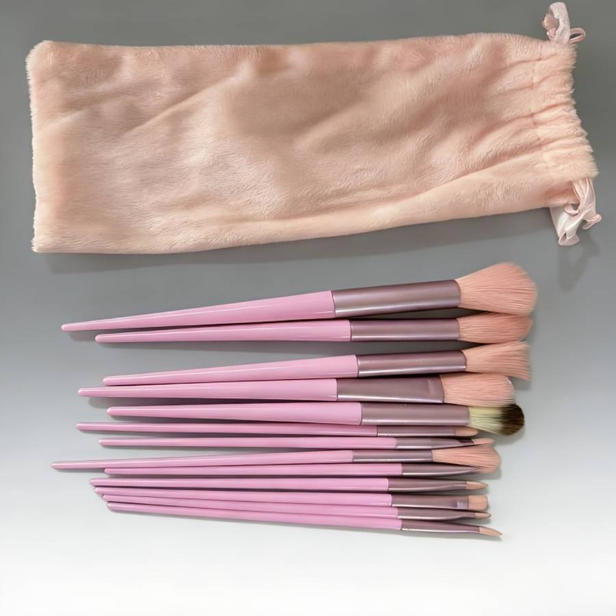 Makeup Brush Set Color 14Piece Set Includes Storage Bag