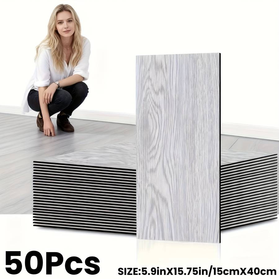 Self Adhesive Floor Stickers White Maple Box Of 50Pcs