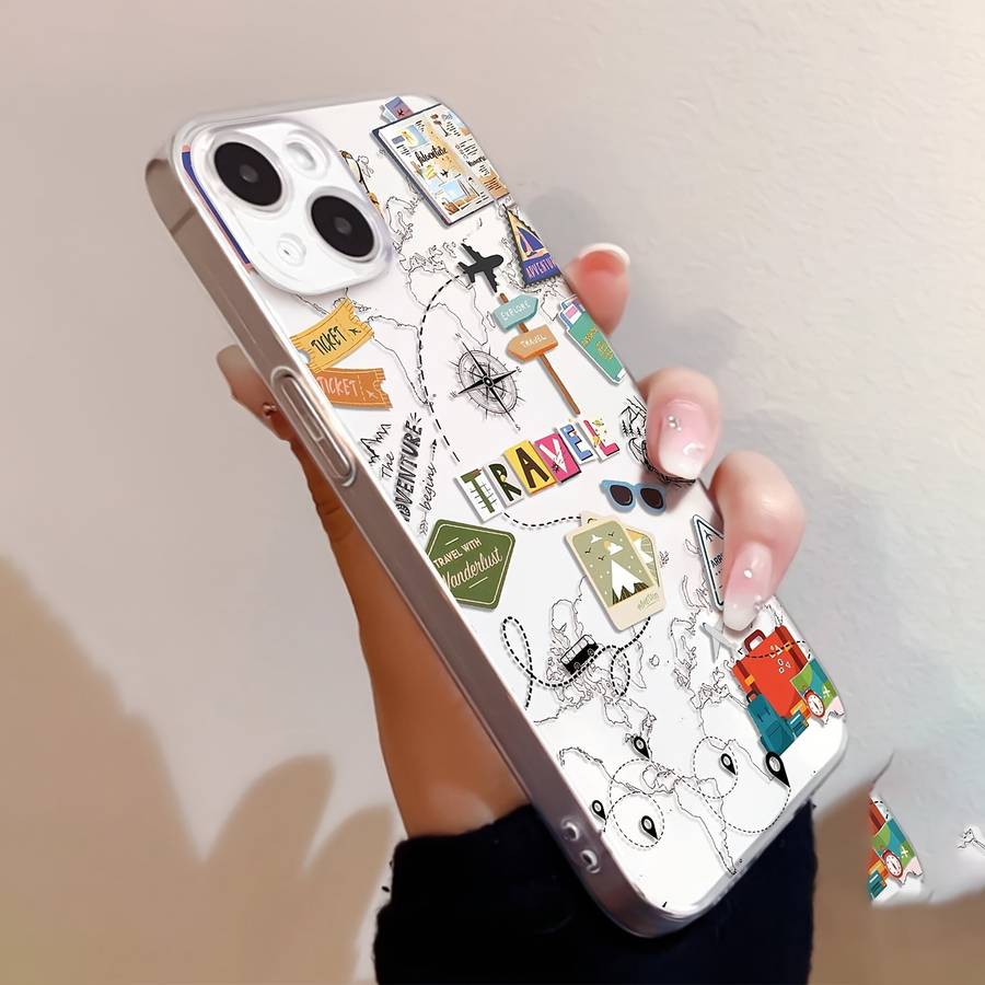 1Pc Transparent For iPhone 15 Plus Phone Case Phone Cover