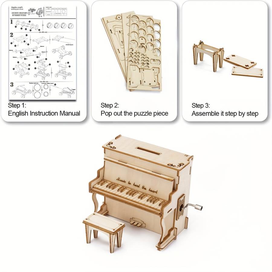 3D Puzzle Musical Instrument Model Items Piano